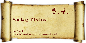Vastag Alvina névjegykártya